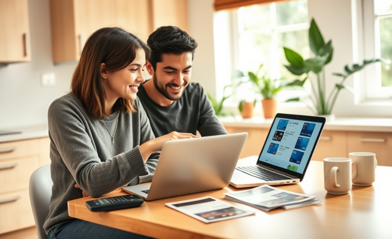 A person comparing different credit cards on a laptop.