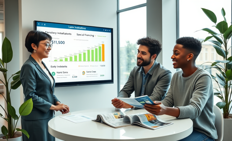 Image illustrating low installment payments and special financing conditions