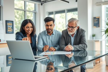A person comparing mortgage rates on a laptop.