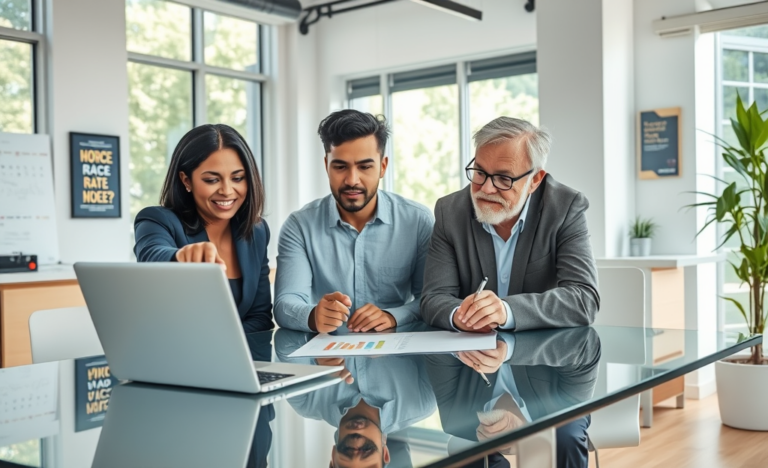 A person comparing mortgage rates on a laptop.