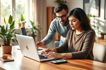 Illustration explaining the process of online loans from application to funding.