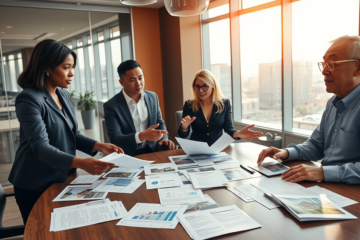 A person weighing different offers on a scale to choose the best option.