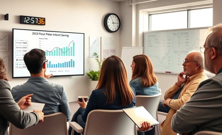 An infographic explaining interest rates and savings strategies.