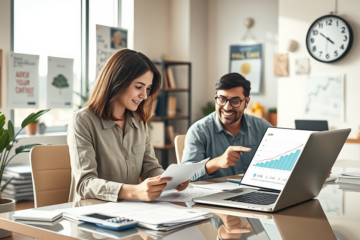 A person reviewing loan options with a calculator and documents to make an informed loan decision.