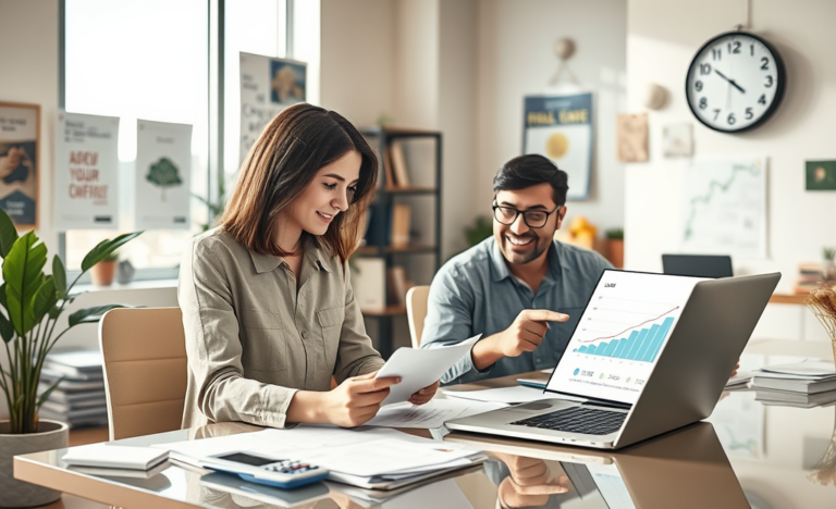 A person reviewing loan options with a calculator and documents to make an informed loan decision.
