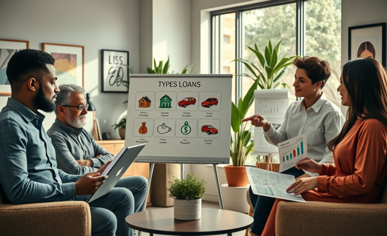 A visual guide illustrating different types of loans available for individuals.