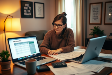 An individual reviewing their payment plan to ensure it does not impact their income negatively.