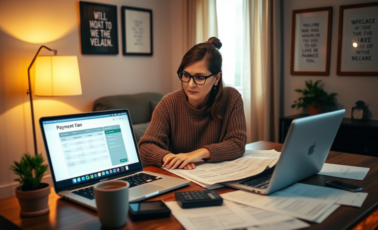 An individual reviewing their payment plan to ensure it does not impact their income negatively.