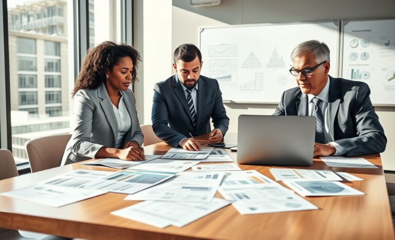 An image illustrating the evaluation process of a credit company's credibility.