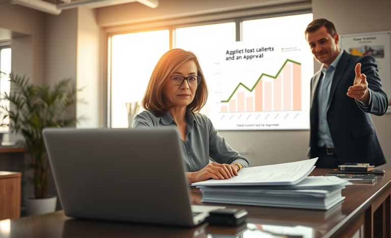 An illustration representing steps to quick loan approval.